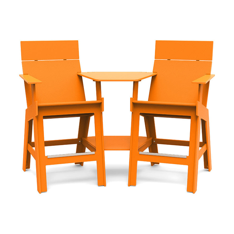 Lollygagger Hi-Rise Outdoor Chairs with Curved Attached Table