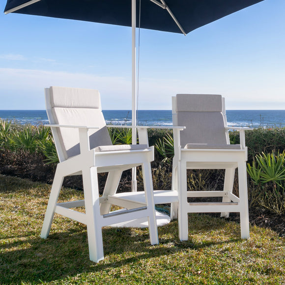 Lollygagger Hi-Rise Chairs with Curved Attached Table