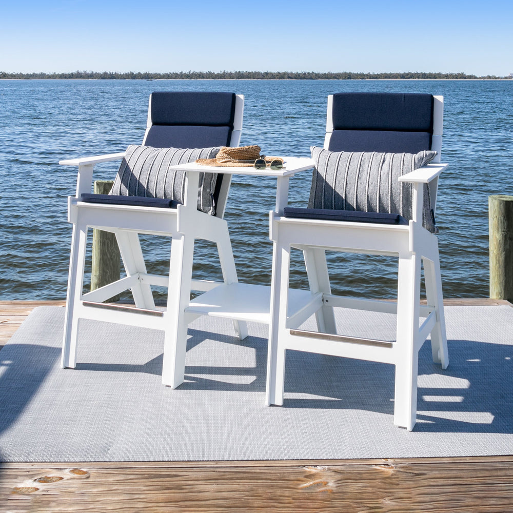 Lollygagger Hi-Rise Outdoor Chairs with Attached Table
