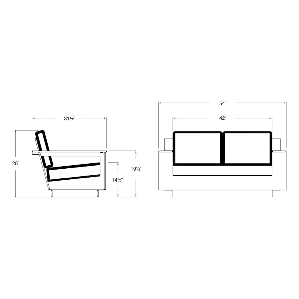 Nisswa Outdoor Loveseat