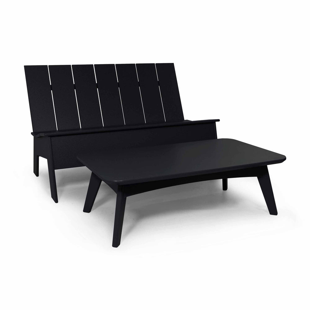 Picket Low Back Outdoor Bench