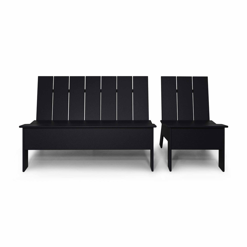 Picket Low Back Outdoor Bench