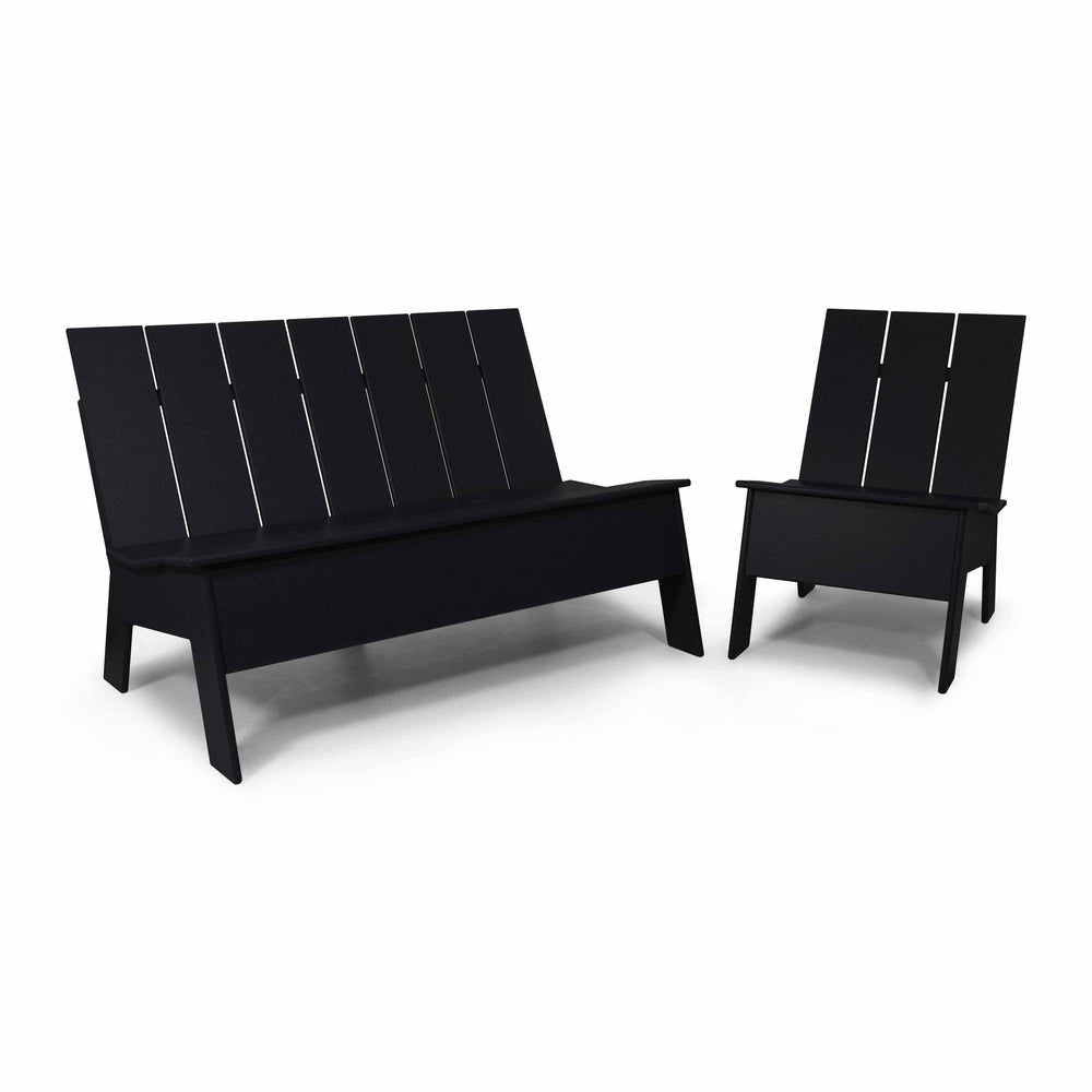 Picket Low Back Outdoor Bench