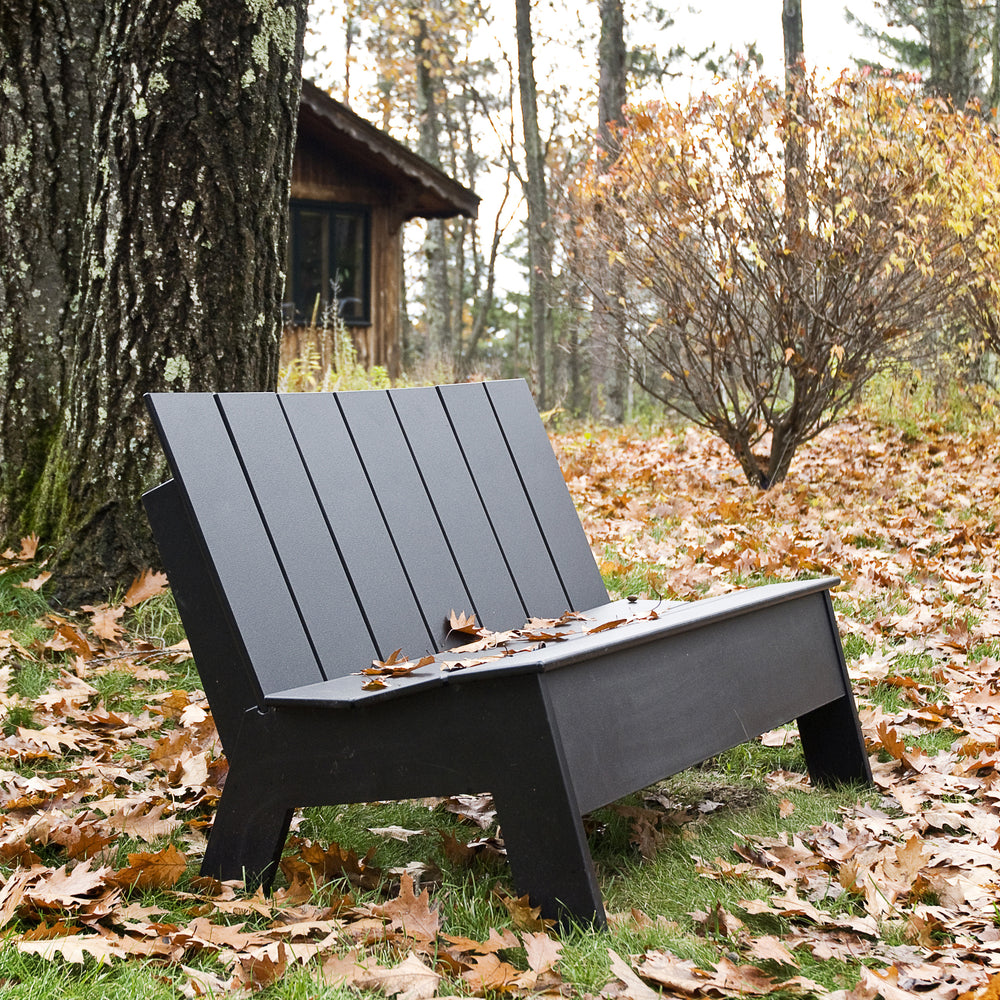 Picket Low Back Outdoor Bench