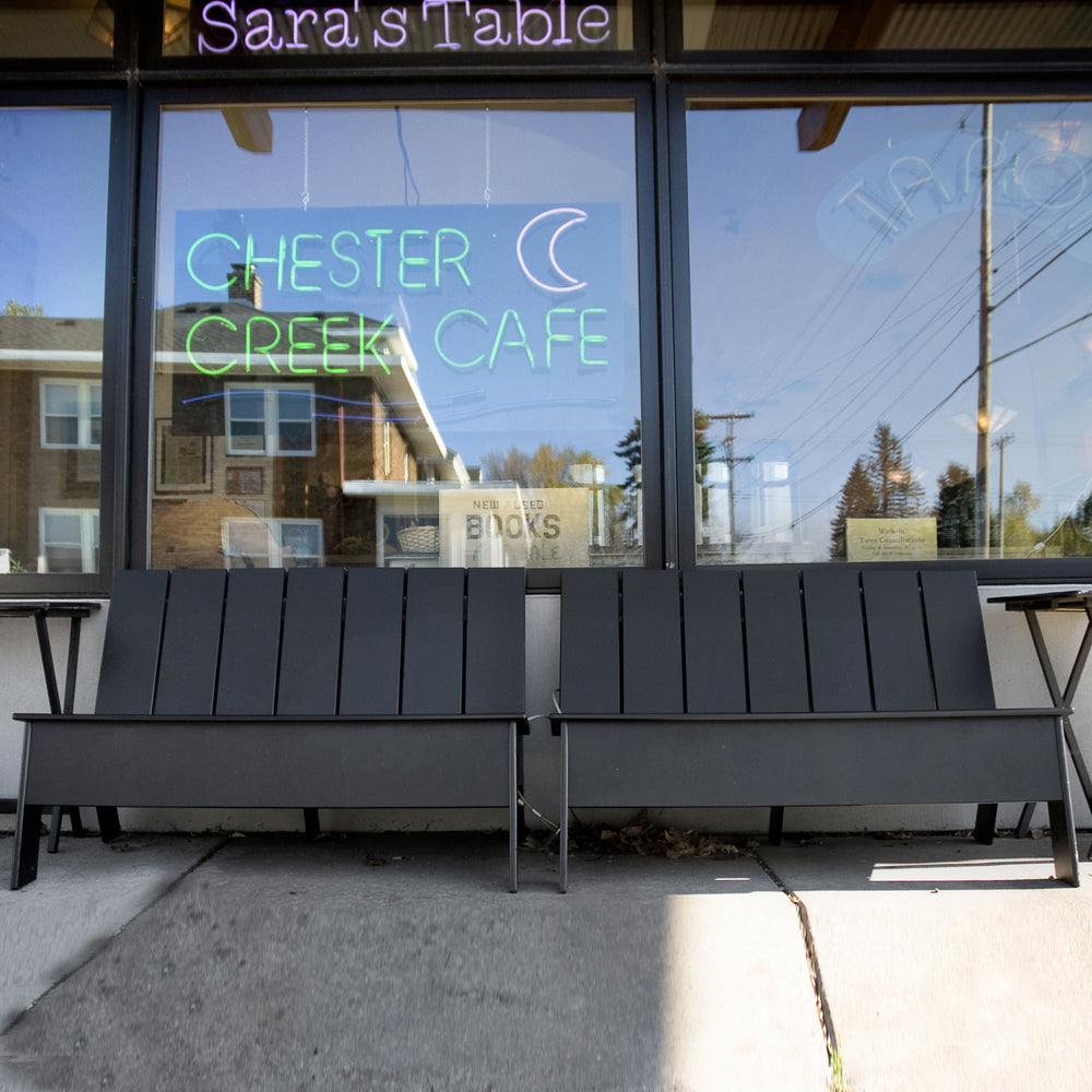 Picket Low Back Outdoor Bench