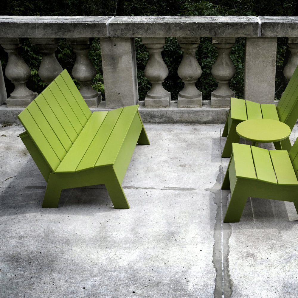 Picket Low Back Outdoor Bench
