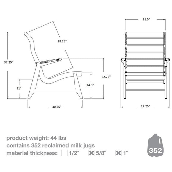 Rapson High Back Outdoor Lounge Chair