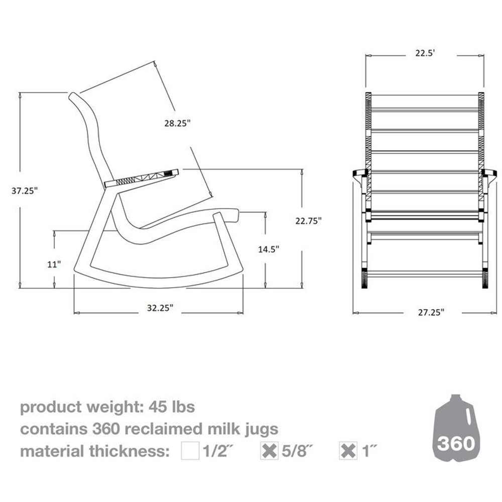 Rapson High Back Outdoor Rocker