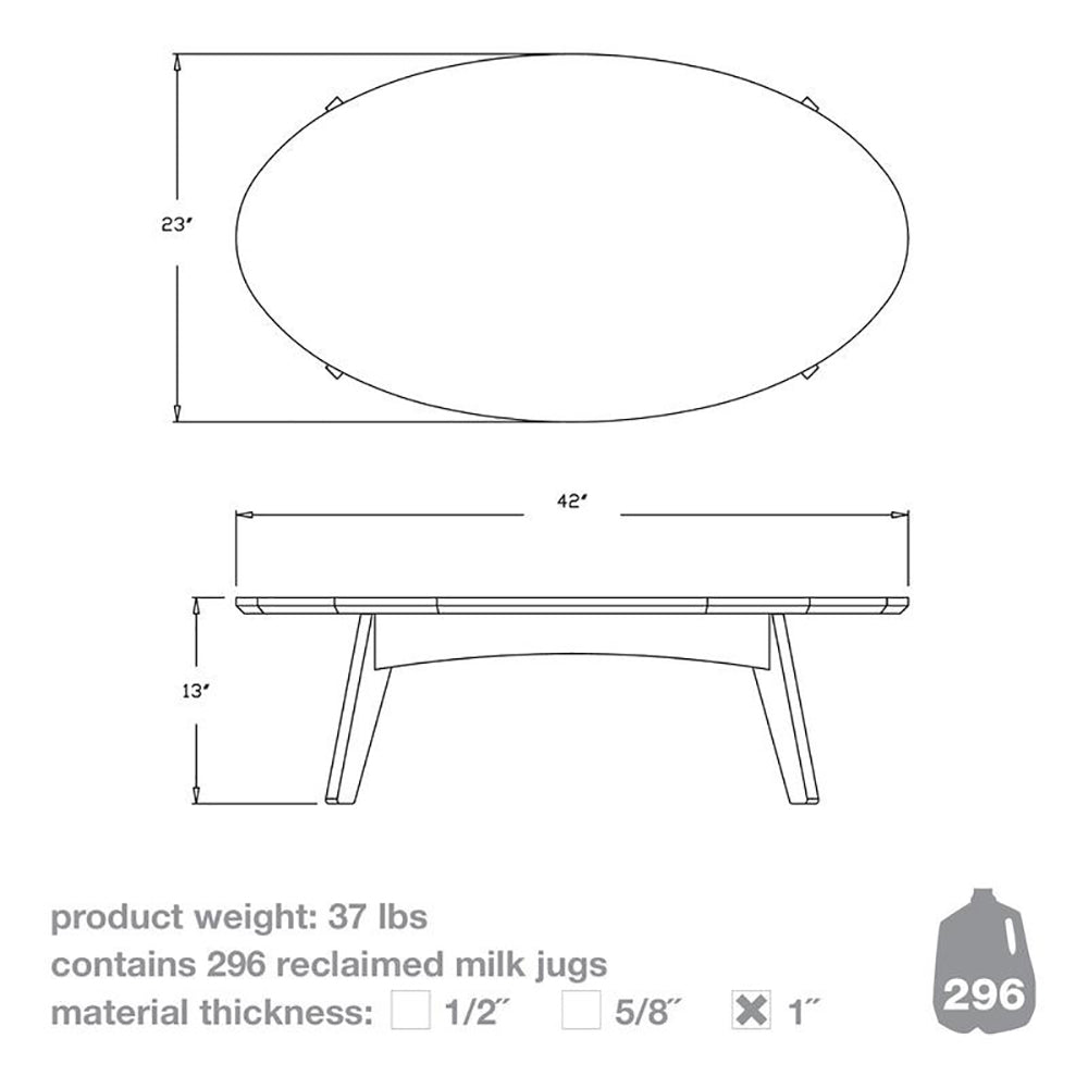 Satellite Oval Outdoor Cocktail Table