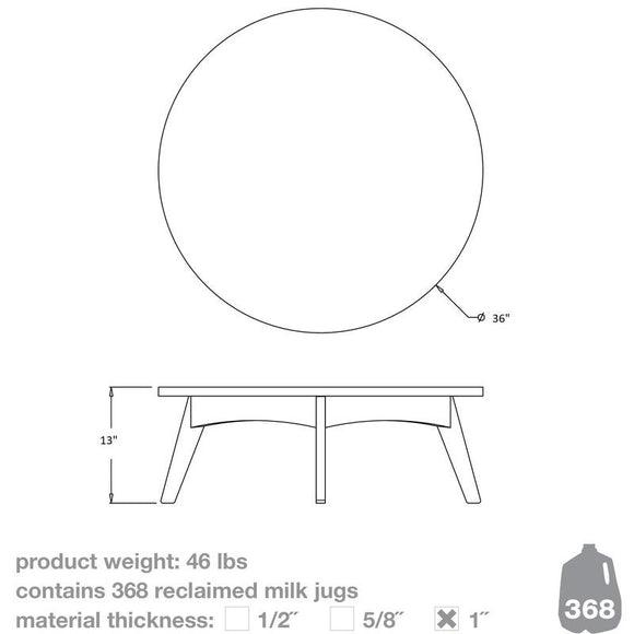 Satellite Round Outdoor Cocktail Table