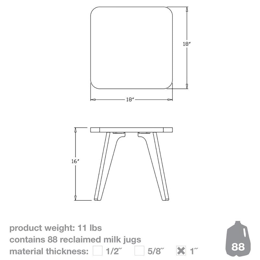 Satellite Square Outdoor End Table