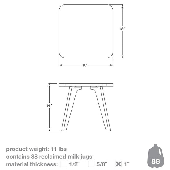 Satellite Square End Table