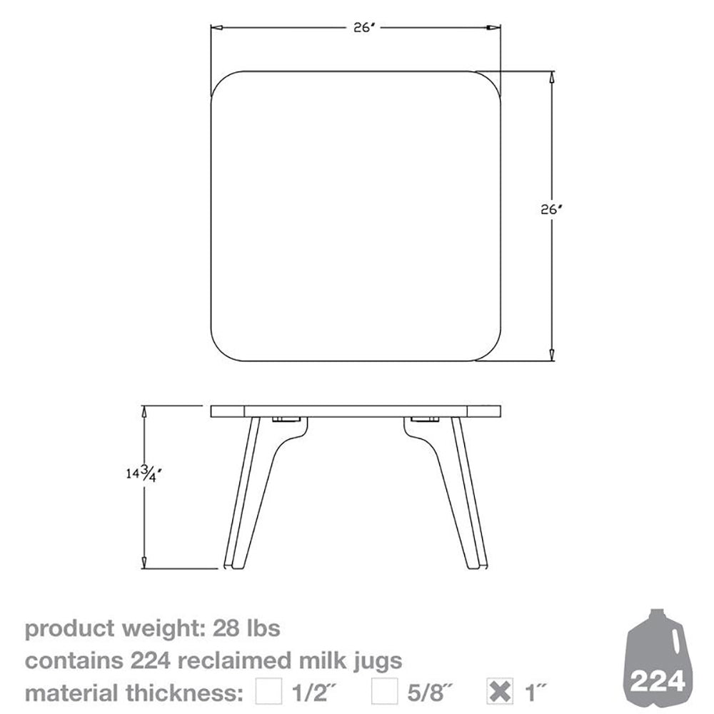 Satellite Square Outdoor End Table