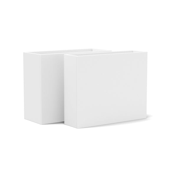 white plastic rectangular planter Loll Designs Tessellate Rectangle, 412 Planter