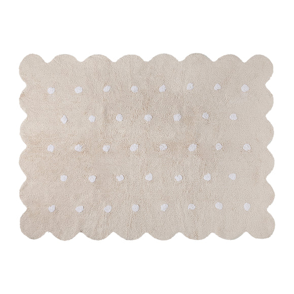 Biscuit Washable Rug