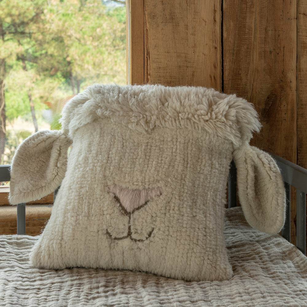 Washable Pink Nose Sheep Cushion