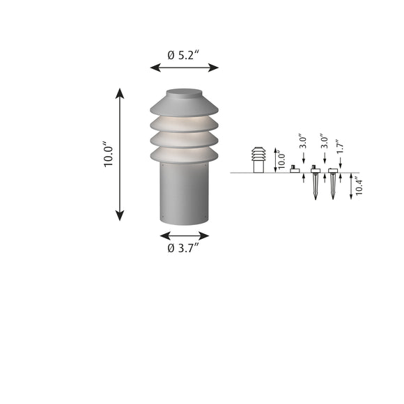 Bysted Garden Outdoor Bollard Light
