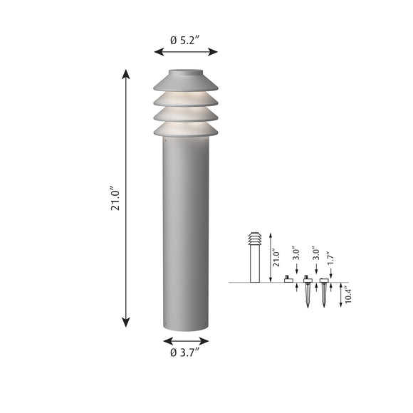 Bysted Garden Outdoor Bollard Light