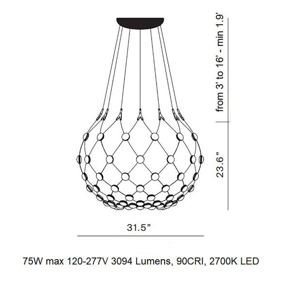 Mesh Suspension Light