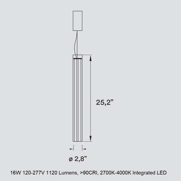 Estela Vertical LED Pendant Light