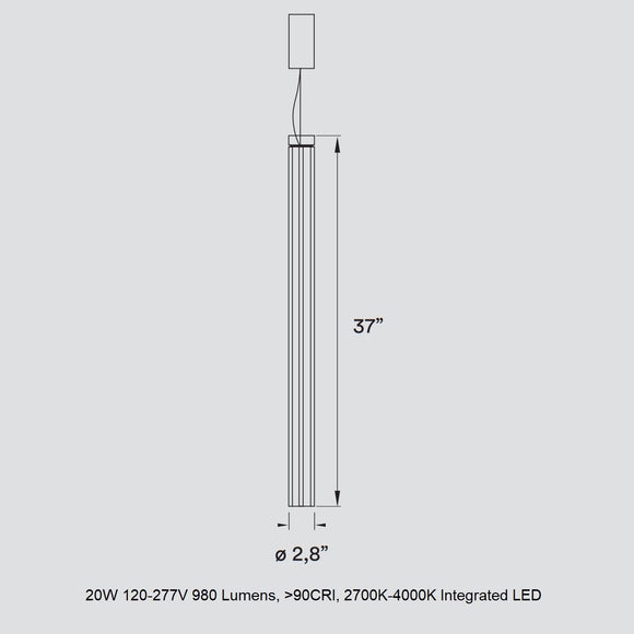 Estela Vertical LED Pendant Light