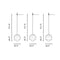 Dipping LED 24V Cluster Pendant Light  option 3 Small Lights