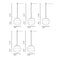 Dipping LED 24V Cluster Pendant Light  option 5 Medium Lights