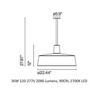 Soho Outdoor LED Fixed Stem Pendant Light