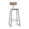Earth Stool with Backrest  option Coffee Waste Light