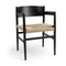 Nestor Armrest Chair  option Black Stained Beech/Natural Paper Cord