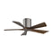 Irene H5 Small Close to Ceiling Fan  option Brushed Pewter