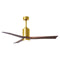 Patricia PA3 Ceiling Fan  option Brushed Brass / Walnut Tone