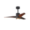 Super Janet Ceiling Fan  option Walnut Tone