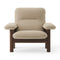 Brasilia Lounge Chair  option Dark Stained Oak