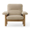 Brasilia Lounge Chair  option Natural Oak