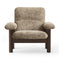Brasilia Sheepskin Lounge Chair  option Walnut