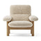 Brasilia Sheepskin Lounge Chair  option Sheepskin Nature