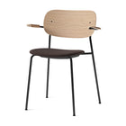 Co Seat Upholstered Dining Chair with Arms