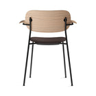 Co Seat Upholstered Dining Chair with Arms