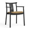 Merkur Upholstered Dining Armchair  option Black Painted Oak / Boucle 06