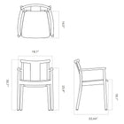 Merkur Upholstered Dining Armchair