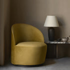 Tearoom Lounge Chair with Return Swivel Base
