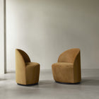 Tearoom Lounge Chair with Return Swivel Base