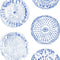 Brooklyn Manhole Wallpaper Sample Swatch  option China Blue on White / Eco Pre-Pasted
