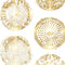 Brooklyn Manhole Wallpaper Sample Swatch  option Gold on White / Eco Pre-Pasted