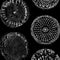 Brooklyn Manhole Wallpaper Sample Swatch  option White on Black / Eco Pre-Pasted