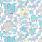 Dragon Flowers Wallpaper Sample Swatch  option Pastel / Eco Smooth Unpasted