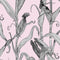 Mais Wallpaper Sample Swatch  option White Leaf on Pink / Eco Pre-Pasted