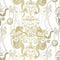 Naga Lotus Wallpaper Sample Swatch  option Tarnished Brass / Eco Smooth Unpasted