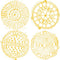 NYC Manhole Wallpaper Sample Swatch  option Gold on White / Eco Smooth Unpasted